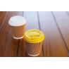 Buy cheap Bio-Degradable Take Away 16oz Kraft Ripple Paper Coffee Cups For Hot Drinking from wholesalers