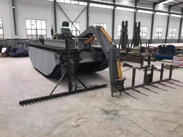 Buy cheap Amphibious Aquatic Weed Harvester water hyacinth reed harvesting cutting machine work cleaning boat from wholesalers