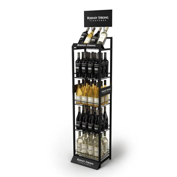 Buy cheap Customized Fashion Style Wine Rack Sparkling Beverage Metal Display Stands Wine Rack Metal for Pub from wholesalers