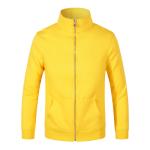 35% Polyester Athletic Pullover Hoodie 160gsm Yellow SGS Raglan Sleeves