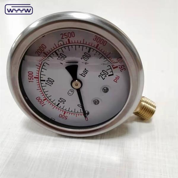 oem for free industrial pressure manometer penumatic 1/4"G radial connection