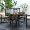 Buy cheap Outdoor Warming Portable Round Steel Wood Burning Firepit Charcoal BBQ Grill Fire Pit Burner Kit from wholesalers