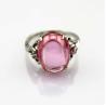 Buy cheap Rose Gold Plated Oval Dome Pink Cubic Zircon 925 Silver Ring(R274) from wholesalers