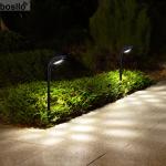BLACK Outdoor Solar Pathway Lights with 750mAh Battery Capacity