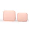 Buy cheap Wholesale Jewellery Packaging Ring Box Custom Jewelry Packaging Luxury pink Leather jewelry double Ring Box for Wedding Engagement from wholesalers