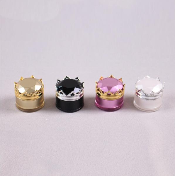 Buy cheap Recyclable Empty Eyeshadow Plastic Cosmetic Containers 15g Acrylic Crown Jar from wholesalers
