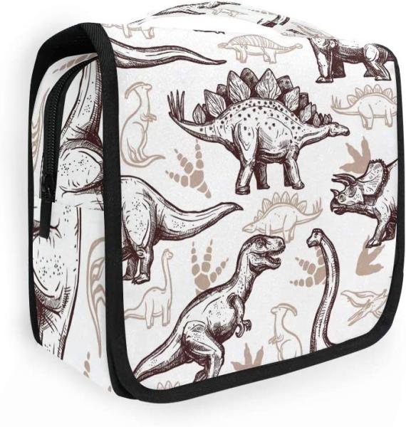 Shockproof and durable Dinosaur Travel Toiletry Bag for Boys Kids Vintage