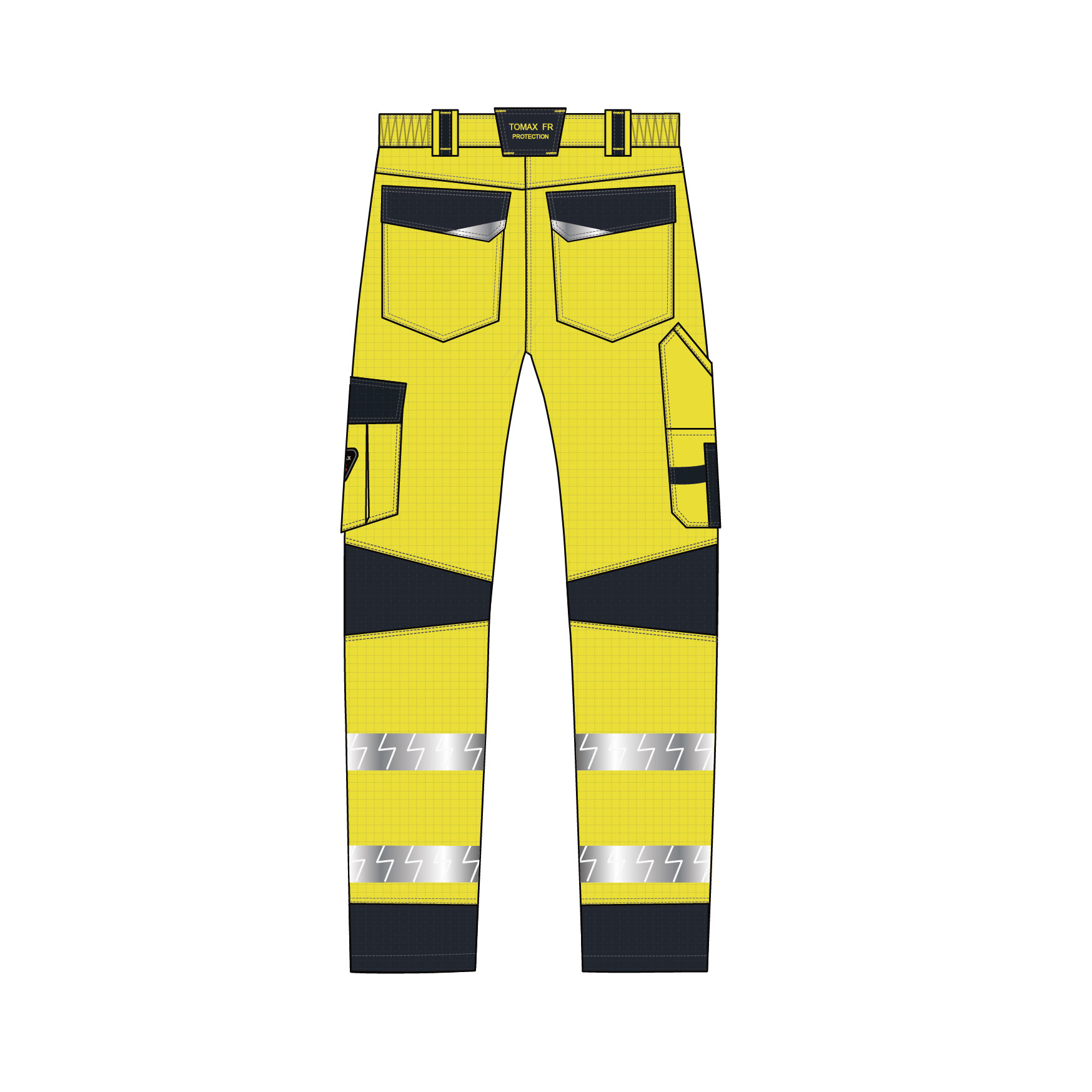HIVIS Color Rich Cotton Blended Anti Statics Fire Proof Work Trousers With Multi Pockets