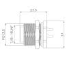 Buy cheap Mini Change 5 pins Front Panel Mount Female Connector IP67 Solder Contacts from wholesalers