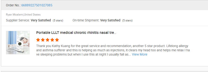 Home Bio Laser Rhinitis Sinusitis Therapy Machine LLLT 650nm