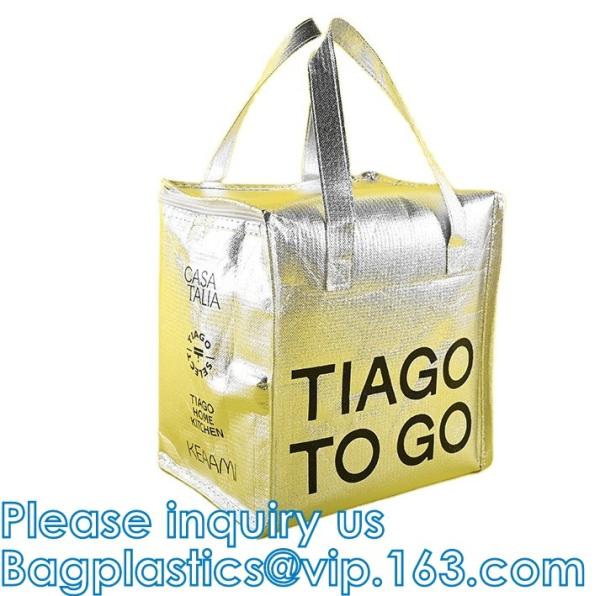 Buy cheap Aluminum Cooler Sealed Insulated Bag, Handle Thermal Lunch Bag, Hot Cold Bag, Transportation, Preservation from wholesalers