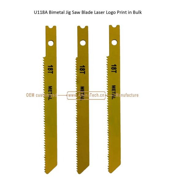 Buy cheap U118A Bimetal Jig Saw Blade Laser Logo Print in Bulk,Reciprocating Saw Blade ,Power Tools from wholesalers