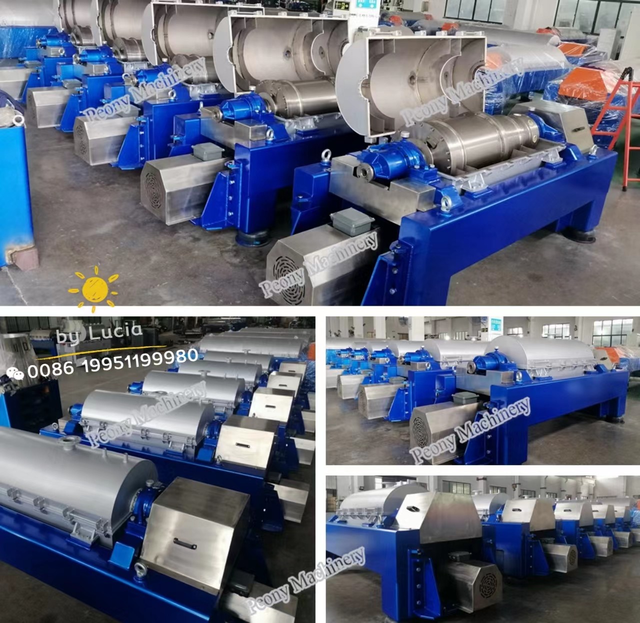 High Speed Scroll Discharge Decanter Industrial Centrifuge Salt Chemical Titanium Centrifuge