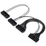 Buy cheap ATX 24 Pin Male 1 To 3 Ports Female Power Supply PSU Splitter Cable One To Two, Turning On One Power Source Can Simultaneously Drive And Synchronize Two Power Sources To Start Up from wholesalers