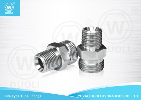 Buy cheap Steel High Pressure Hydraulic Bite Type Tube Fitting BSPT Male Stud Connector from wholesalers