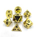 Champagne Gold Color Metal Polyhedral Dice Desktop Game Dice Set