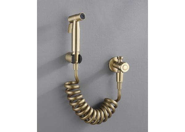 Buy cheap Modern Hotel Brushed Gold High Pressure Toilet Bidet Shattaf Wall Mounted from wholesalers