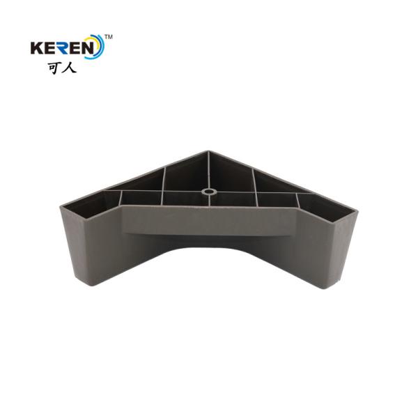 KR-P0278 Smooth Plastic Sofa Legs Replacement , Modern Triangle Sofa Legs Long