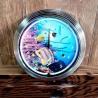 Buy cheap PSE Round Route 66 Neon Sign ABS Blue Neon Wall Clock Silver Shell from wholesalers