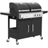 Buy cheap 4 Burner Cooking Grill Gas and Charcoal Grill Trolley BBQ Smoker Combo for Outdoor from wholesalers
