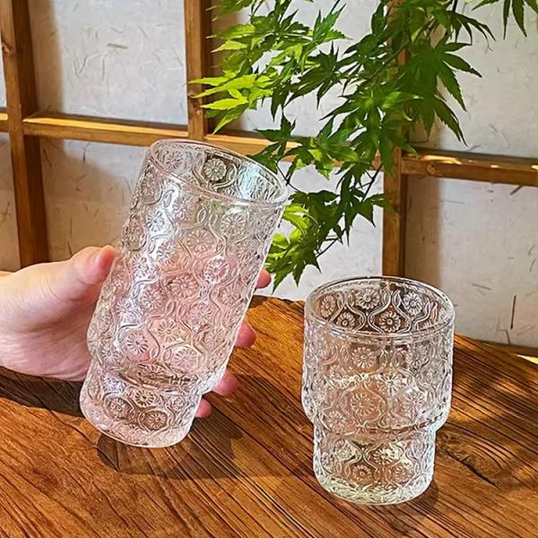 Buy cheap 330ml 200ml Embossed Glass Tumbler Highball Glasses from wholesalers