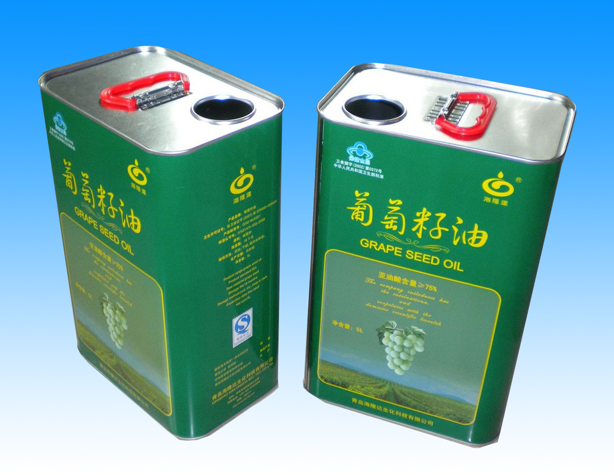 5000ml Cooking Oil Bucket 4 Color Plastic Handle​ Empty Oil Tin Can