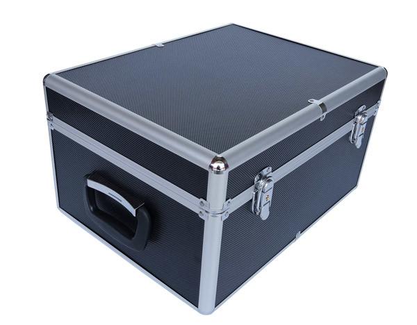 Buy cheap Black Aluminum DVD Storage Case Alu Storage Box For 1000 CDs With Removable Divider from wholesalers
