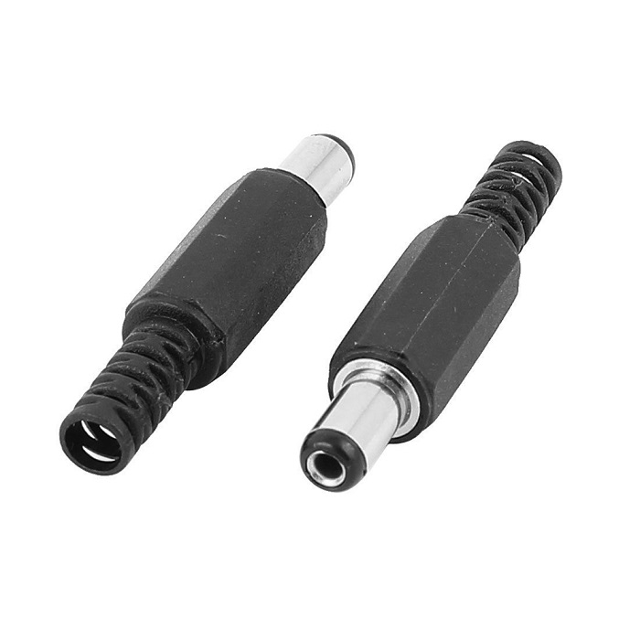 2P Pins Male DC Power Plug Jack Connector Adapter 2.1x5.5mm for Audio Video Equipment