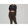 Buy cheap Polyamide Elasticity Ladies Long Sleeve Running Top Black Color from wholesalers