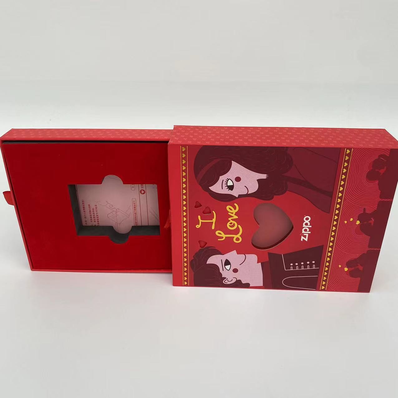 Custom Wholesale Unique Styling Two Drawers Packaging Boxes Valentines Day Wedding Anniversaries