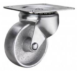 Quality light duty 3&quot; swivel steel fat caster , 3 inch rigid industry steel casters caster silver for sale