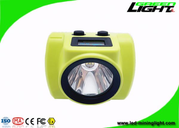 Quality 800mA Cordless Cap Lamp 18000lux 6.8Ah Panasonic Li Ion Battery OLED Screen Rechargeable Miner Headlight Silicone ABS for sale