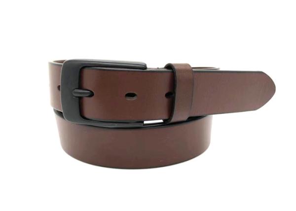 Buy cheap Wear Resistance Mens Leather Dress Belt With Black Alloy Buckle 35mm from wholesalers