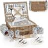 Buy cheap Wicker Picnic Basket with Lid and Handle Sturdy Woven Body with Washable Lining for Easter,Mother's Day,Outdoor Camping from wholesalers
