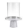 Buy cheap Black Stand Clear Glass Cover 300MM Decorative Candle Holder from wholesalers