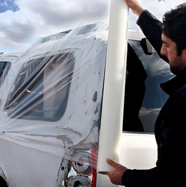 Buy cheap 4MIL * 36INCH * 100 FEET Collision Wrap PE Surface Protective Film With 3 Months UV Resistant from wholesalers