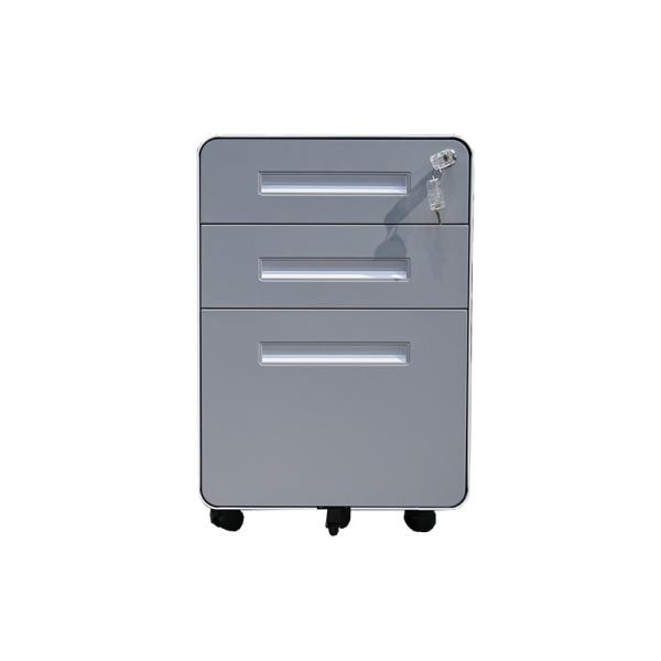 Buy cheap Non Rusting 0.5-1.0mm Metal Mobile Pedestals Round Edge Under Desk Drawer Storage from wholesalers