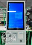 Palmprint Reader White Led Strip Fingerprint Self Service Kiosk Machine 27 Inch