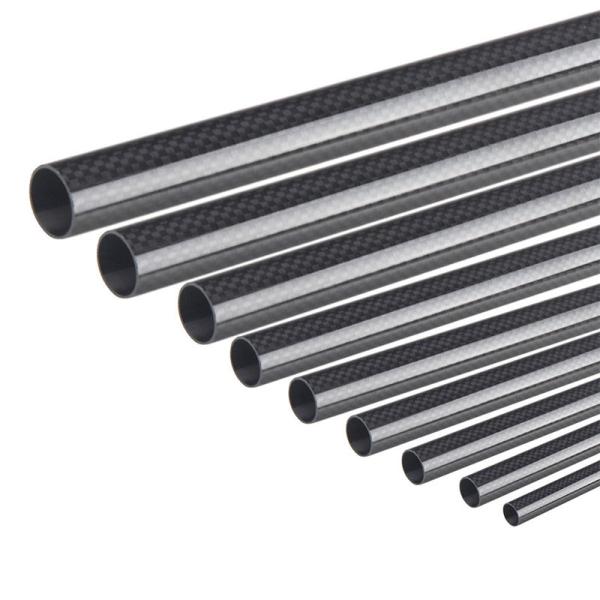 Buy cheap 500mm 19.6 Inches Carbon Fiber Tubes Glossy Surface 3K Roll Wrapped 100% Pure from wholesalers