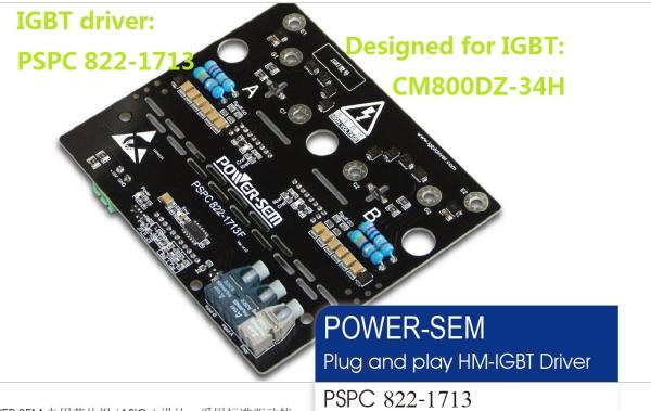 Buy cheap Dual IGBT driver,plug and play.PSPC822-1713,designed for Mitsubishi IGBT CM800DZ-34H. or other 800A,1700v IGBTs. from wholesalers