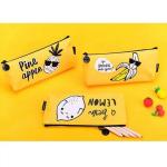 Buy cheap Cartoon Kids Student Pencil Pouches Polyester , Zipper Pencil Case Bag Yellow from wholesalers