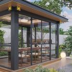 Metal Type Aluminium Alloy Louver Turning Sunroom Gazebo for Courtyard and