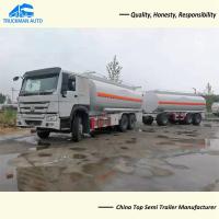 Buy cheap 25000 Liter Draw Bar Fuel Oil Tank Trailer For Chemical Liquid Transport product