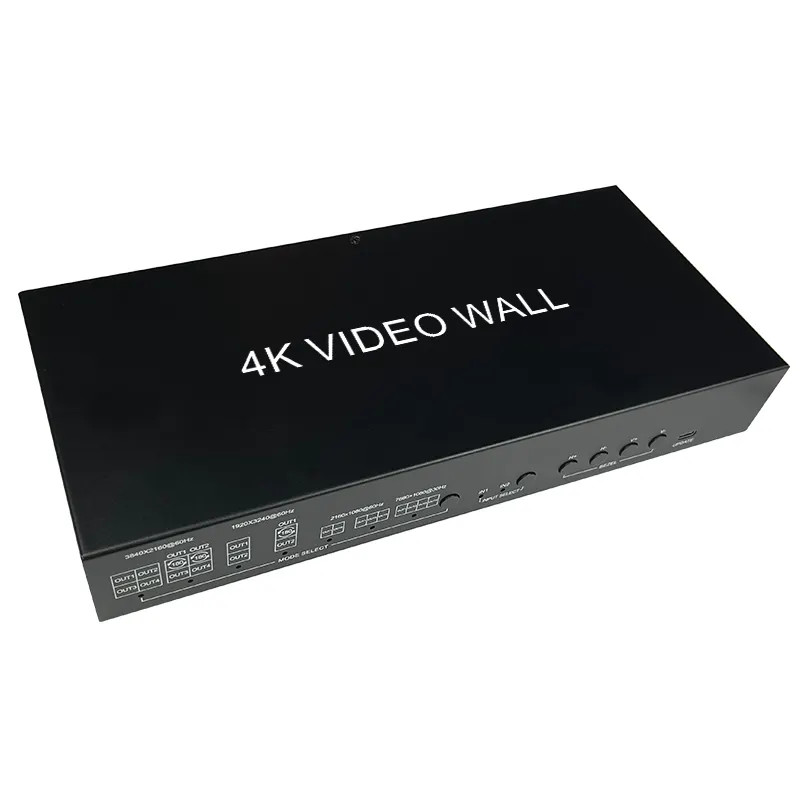 JCVISION 4K Video JCVISION Wall HDMI2.0 Matrix 2 in 4 out with 2X2 Video wall output self-adaptive L/R audio output