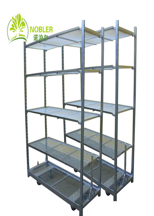 PP Wheel Danish Flower Trolley Seedling Cart Hot Galvanizing
