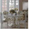 Buy cheap High quality vintage french province oak wooden large round shape dining table set dining room furniture from wholesalers