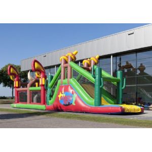 Customized Cow Boy Run Huge Inflatable Obstacle Course For Teenagers