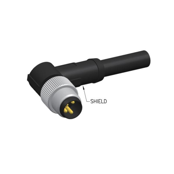 Buy cheap RIGOAL M8 Waterproof Connector 3 Pins Male 90 Degree Shielded Circular Cable Connectors from wholesalers