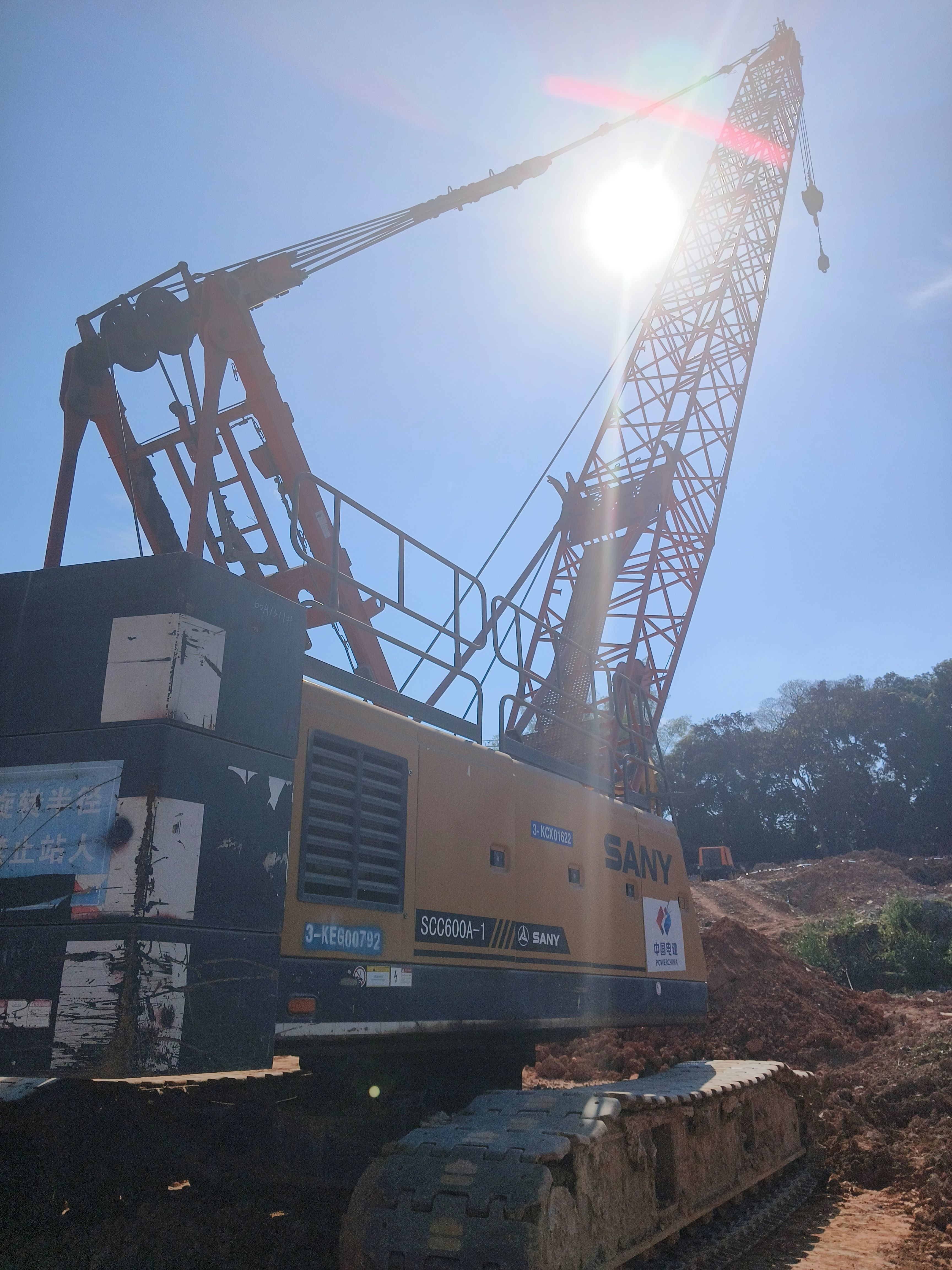2019 SANY 60 Tons Used Crawler Crane ISO9001 Certified 40m Lifting Height
