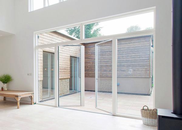 Buy cheap Interior Bifold Design Frameless Glass Folding Door For Living Room from wholesalers